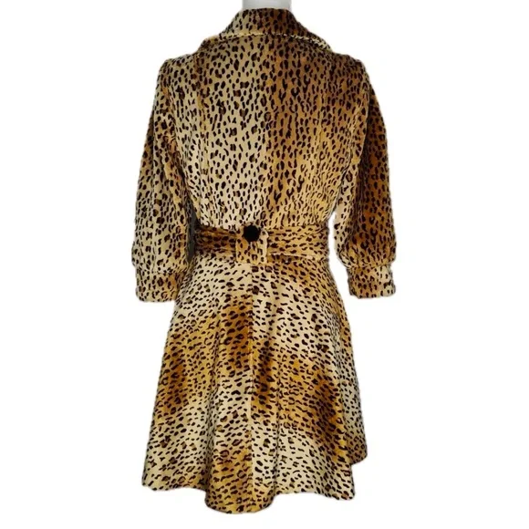 Vintage 1960’s Joseph Ribkoff Leopard Print Faux Fur Coat